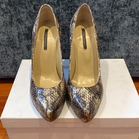 Tony Bianco Python Stilettos - Picture 2 of 5